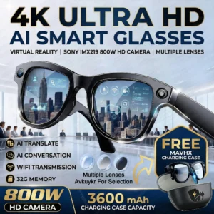 2026 New 32G Memory 800W 4K Camera Smart Glasses