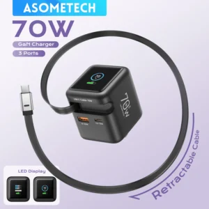 Charger With Retractable Type C Cable