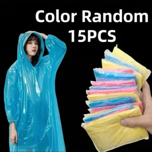 Transparent Rain Poncho for Adults