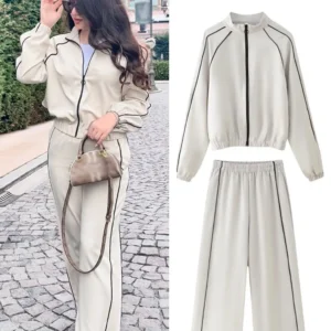 Women Casual Stripe Design 2 Piece Set